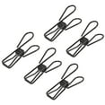 thumbnail image 1 of Uxcell Clips de alambre de metal pequeños de 1", abrazaderas multiusos para bolsas, negras, 45 unidades, 1 of 5