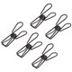thumbnail image 1 of Uxcell Clips de alambre de metal pequeños de 1", abrazaderas multiusos para bolsas, negras, 45 unidades, 1 of 5