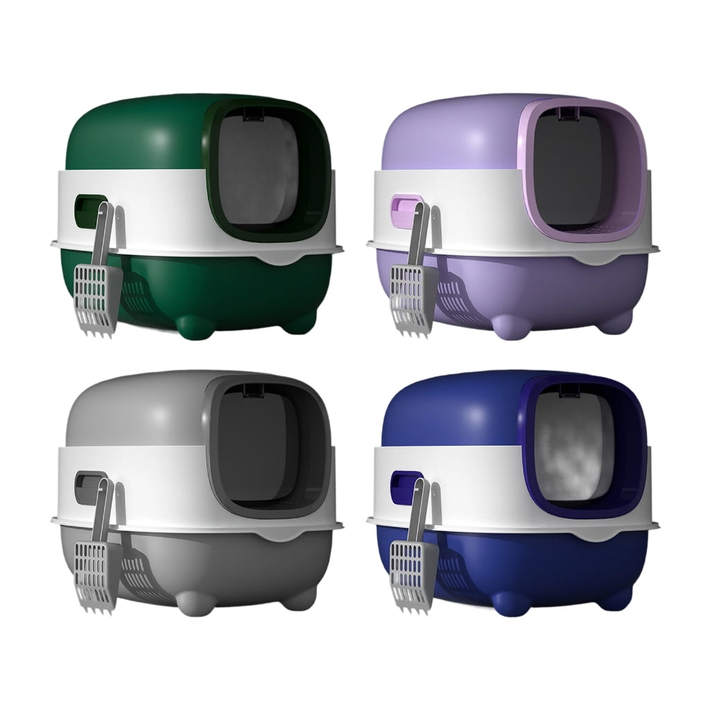 Cat Litter Box High Side Height Smooth Surfaces Detachable Pans Safe and Hard High Edges Spatter-proof