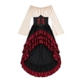 thumbnail image 6 of LYHaoo Girls Child Outfits For Halloween Medieval Outfit For Girls Seafaring Adventure Dress,Dress Up Outfits(8-9 Years), 6 of 7