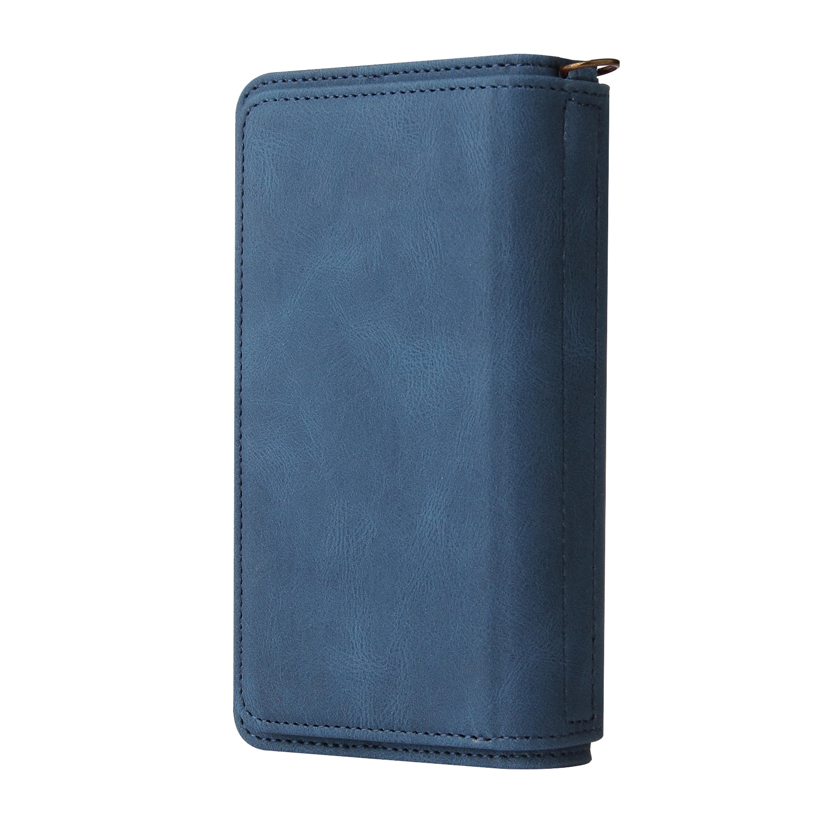 Wallet Case for iPhone 12 / 12 Pro, Magnetic Zipper Pouch Premium PU Leather with Kickstand Wallet Flip Shockproof Phone Case Wrist Strap Card Slots Holder Pocket iPhone 12 / 12 Pro,
Blue
