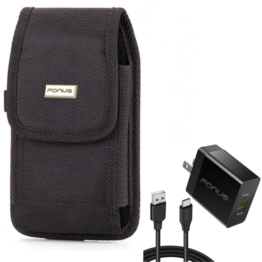 Case Belt Clip & 36W PD Home Charger for Samsung Galaxy S24 Ultra/Plus - Swivel Holster Rugged Cover, Fast Type-C 6ft Long Cable USB-C Power Cord for Galaxy S24 Ultra/Plus