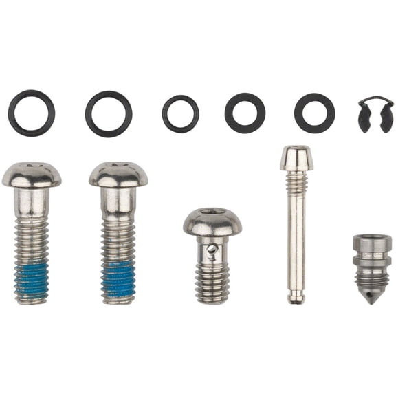 SRAM G2 Caliper Hardware Kit INCLUDES STAINLESS BODY BOLT, BANJO BOLT, SINGLE PORT BLEED SCREW, PAD PIN, Kit