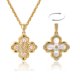 thumbnail image 1 of Collar Fettero Dainty Gold con forma de trébol chapado en 14 quilates para mujer, 1 of 7
