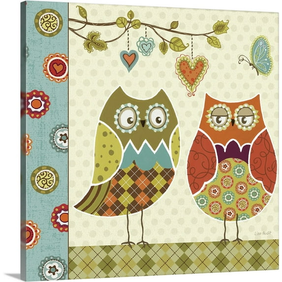 Great BIG Canvas | "Owl Wonderful I" Canvas Wall Art - 30x30