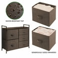 thumbnail image 4 of mDesign Storage Dresser Furniture, 5 Removable Fabric Drawers - Espresso Brown, 4 of 8