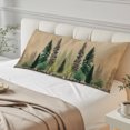 thumbnail image 4 of Green Pine Tree Body Pillow Cover 20 x 60 Inch Decorative Pillow Cover Retro Country Forest Natural Landscape Lumbar Pillowcase Seasonal Rectangle Cushion Case for Couch Sofa Bed Living Room, 4 of 9