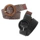 thumbnail image 3 of Fashion Elastic PU Belt with Retro Round Buckle for Women Decorative Dress Black 2PCS, 3 of 5