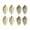 Gold, variant on Generic Pack of 8-90mm Pine Cone Baubles – Shiny and Glitter Decorated – Christmas Ornaments