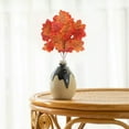 thumbnail image 6 of FastXmas Artificial Maple Leaves Branches, 15.7" Realistic Silk Maple Leaves Bouquet with Stems, No Fade Faux Autumn Leaves Shrubs Table Centerpieces Decoration for Thanksgiving Fall Harvest, 6 of 8