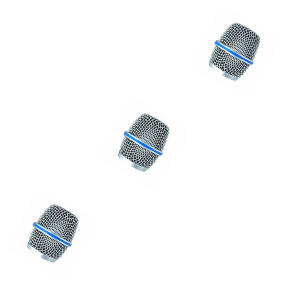 Transemion Replacement Microphone Grille Replacing Detachable Wired Wireless Mic Head Type 4 3Set