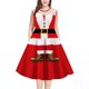 thumbnail image 1 of Lucakuins Vestido de mujer, vestido midi de encaje sin mangas con cuello redondo y estampado de estilo navideño para fiesta navideña Lucakuins  moda, 1 of 9