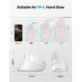thumbnail image 2 of TECKNET Ergonomic Mouse, Rechargeable 2.4G+Bluetooth Vertical Mice 6 DPI Adjustable, Wireless Optical Carpal Tunnel Mouse Right Hand, Multi Device for Laptop, PC, Computer, MacBook, iPad - White, 2 of 7