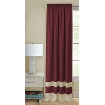 Mackenzie Rod Pocket Window Curtain Panel - 52x63 - Marsala/Tan