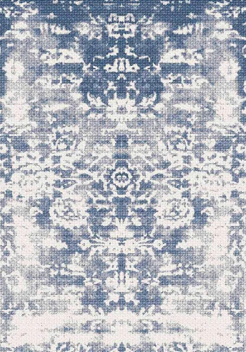 Area Rug Seattle Classic 3'x5' Contemporary Blue Rectangular