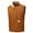 Brown, variant on Waterproof Washed Canvas Vest Winter Fleece Lined Loose Fit Mock-Neck Canvas Casual Warm Workwear Vest