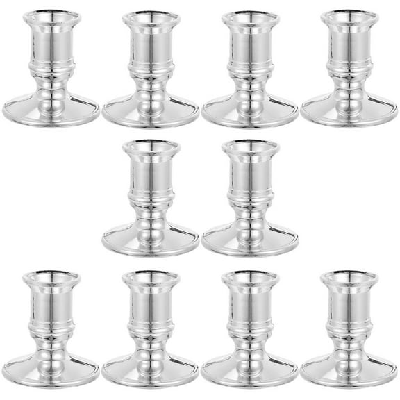 10 Pcs Candle Holder Electronic Base Candlestick Pillar Classical