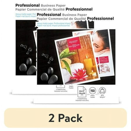 (2 pack) HP Professional Inkjet Matte FSC Paper 180 gsm-150 sht/Letter/8.5 x 11 in