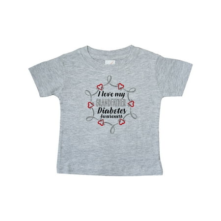 

Inktastic I Love My Grandfather Diabetes Awareness Gift Baby Boy or Baby Girl T-Shirt