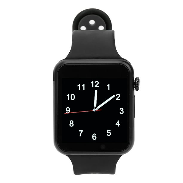 C5 Bluetooth Smartwatch Reloj portatil para telefono Deportes Cuenta de pasos Podometro Pantalla tactil Tipo de tarjeta SIM Negro Walmart en linea