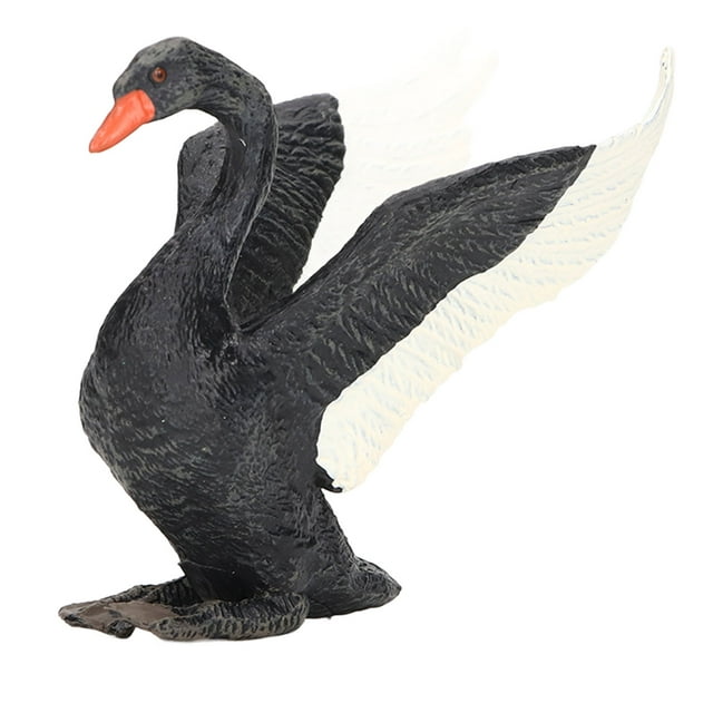 Black Swan Figurine, Eco Friendly Lifelike Appearance Black Swan Model For Photography