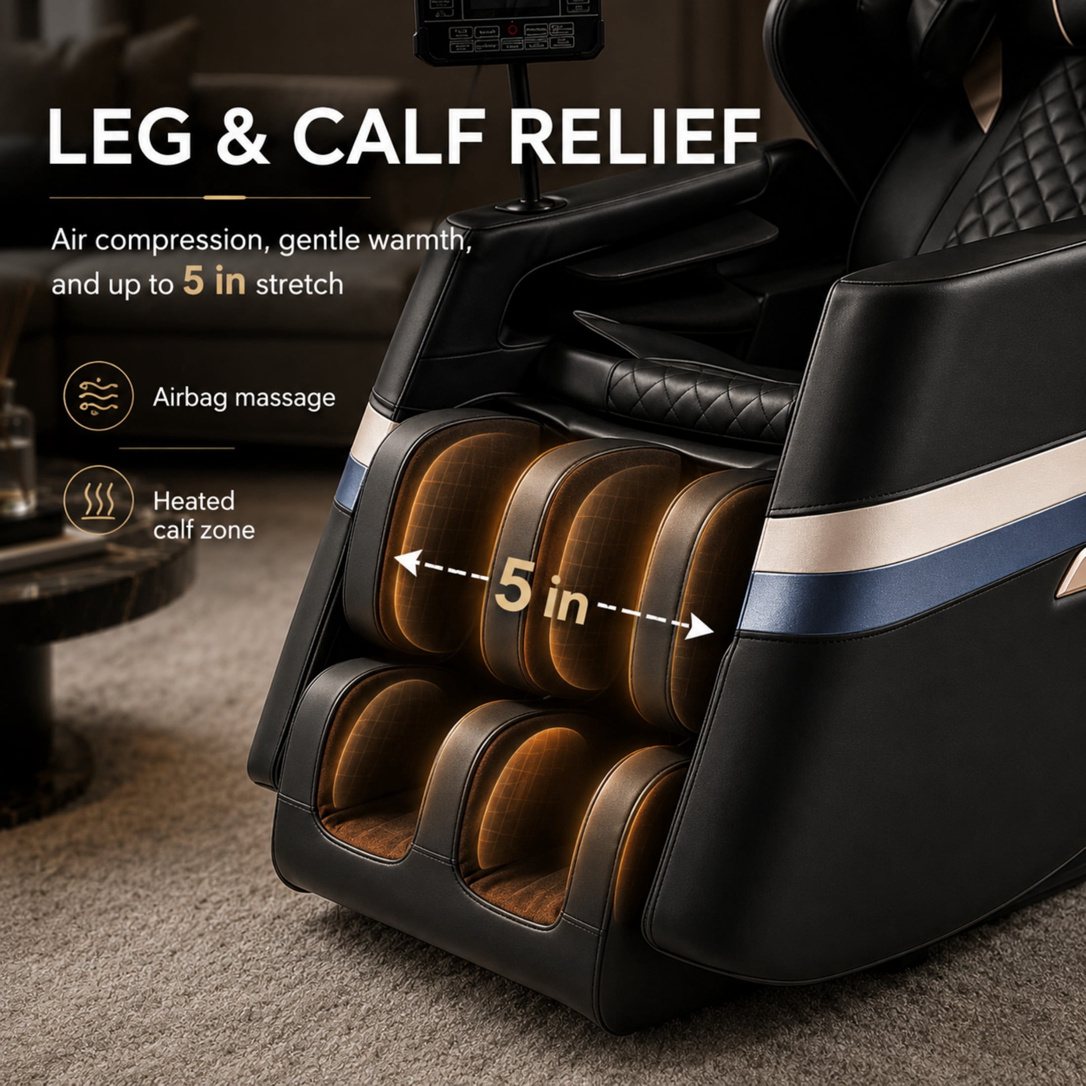 Aenkyo Full Body Zero Gravity Massage Chair Recliner with 8 Fixed Rollers and Foot Massage, Black