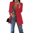thumbnail image 2 of Xudanell Women'S Blazers & Suit Jackets Womens Short Sleeve Blazers Open Front Work Office Jackets Blazer Pocket (Red,S), 2 of 4