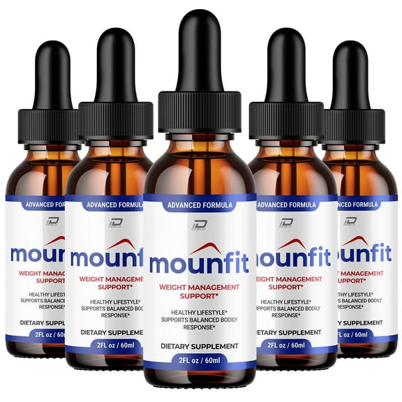 Mounfit Drops Healthy Formula – Moun fit Liquid All Natural Healthy Levels, Extra Strength, Mounfit Reviews, 5 Pack, 5 Month Supply