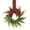 red and black, variant on 10.6-Inch autumn wreath Wreath with Deep Red Velvet Bow, Small Artificial Evergreen Cabinet Wreath for Kitchen, Window, Front Door, Mantel and Farmhouse Holiday Decor