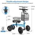 thumbnail image 6 of COSYWILL Knee Scooter,Economy Knee Walker with Dual Braking System,Foldable Scooter for Foot Injuries,Compact Crutches Alternative,Light Blue, 6 of 7
