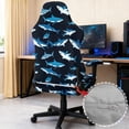 thumbnail image 3 of TSOVTHRID Shark Print 4 PCS Gaming Chair Covers Slipcovers Non-Slip Gamer Chair Cover Stretch Breathable Rotating Armchair Covers with Armrest Covers for Home Offices/Study Rooms, 3 of 7