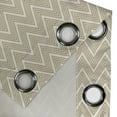 thumbnail image 4 of Ambesonne Beige Grommet Curtain, 3 Dimensional Stripes, 50" x 96", Ivory Beige, 4 of 6