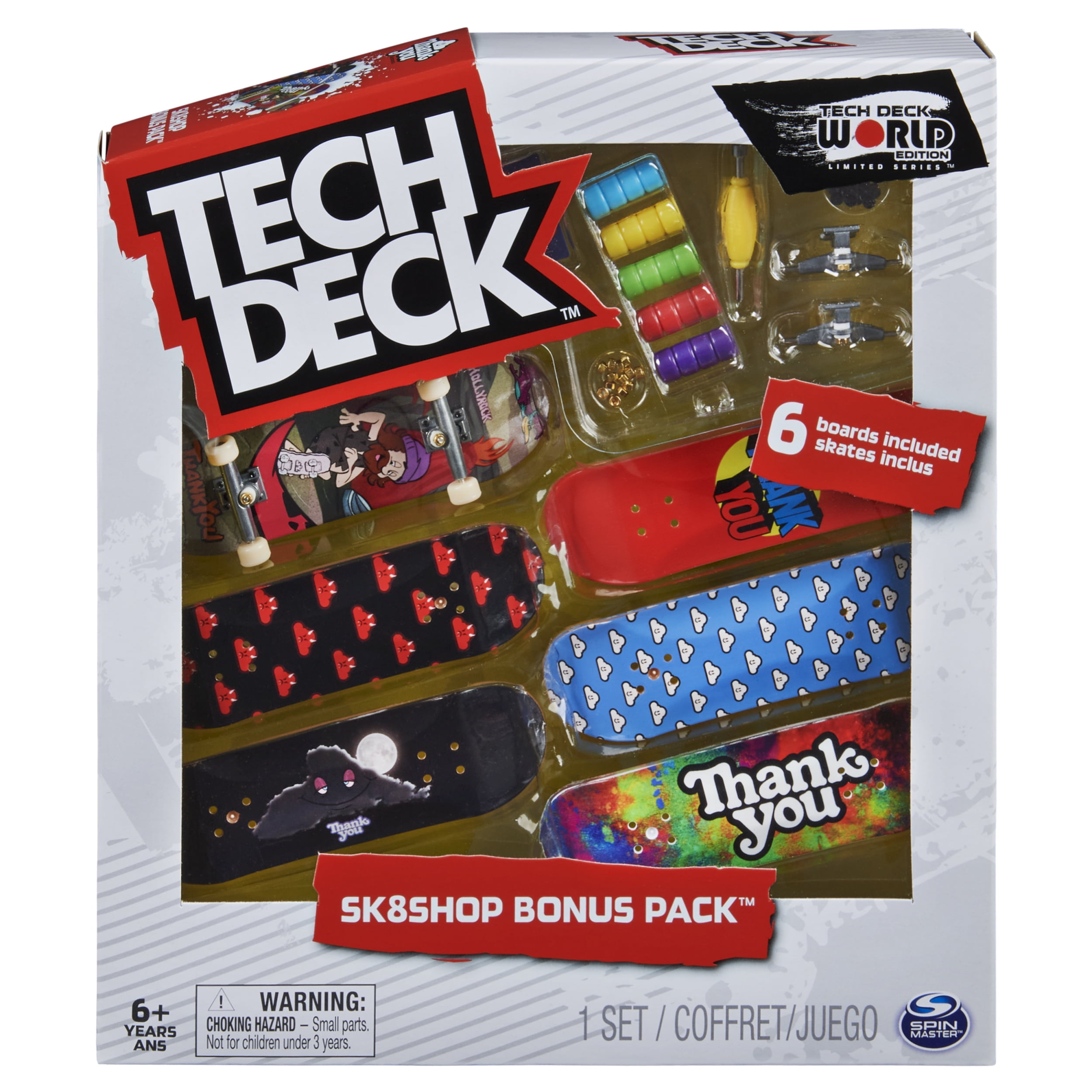 Tech Deck 6 Pack SK8SHOP Bonus Pack Limited World Edition Series NEW FREE SHIP