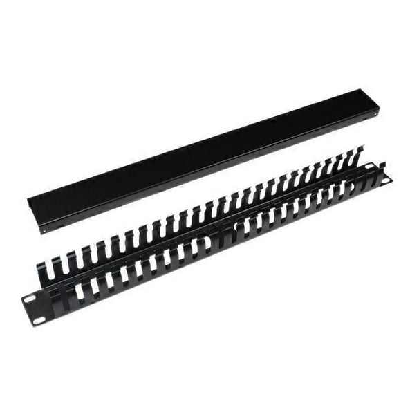 1U 25-Speed Server Cable Management Rack, 19Inch Network Rack Trunking Duct Panel, Metal Network Ca