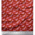 thumbnail image 1 of Soimoi Rayon Fabric Stripe,Leaves & Peony Floral Print Fabric by Yard 42 Inch Wide, 1 of 3