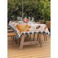 thumbnail image 2 of Outdoor Tablecloth with Umbrella Hole and Zipper, Fall Rectangle Table Cloth 60x102 Inch Waterproof Tablecloth, Orange Pumpkin Autumn Maple Leaf Sunflower Black Plaid Picnic Table Cover for Patio, 2 of 7