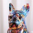 thumbnail image 3 of Estatua de Bulldog Arte colorido Estatua de animales Regalos coleccionables divertidos (sentados), 3 of 9