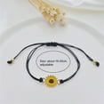 thumbnail image 5 of Joernso 1 Set Friendship Card Bracelets Sunflower Dripping Oil Adjustable Bracelets for Daily Wear, 5 of 7