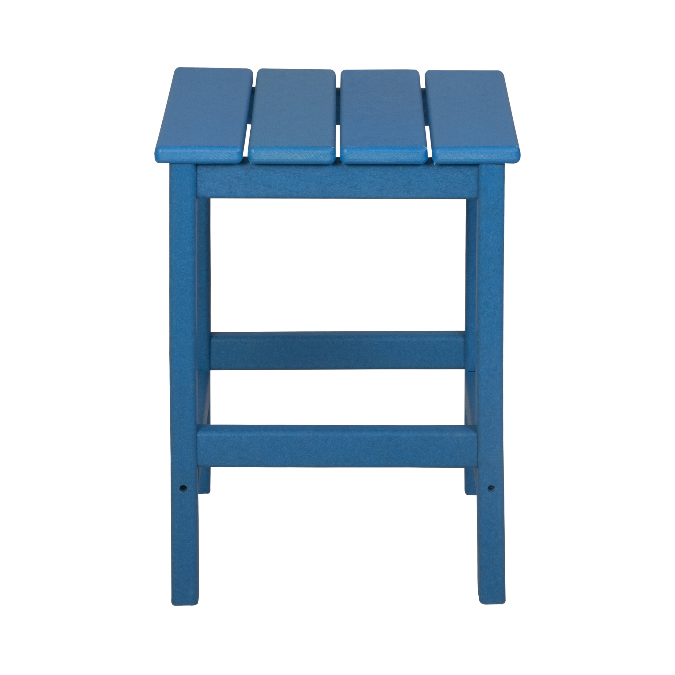 Garden Square Plastic Adirondack Outdoor Side Table, Pacific Blue