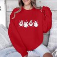 thumbnail image 4 of Sweatshirts for Women Sweet Valentine's Day Print Loose Sweatshirt Long Sleeve Crew Neck Shirt Pullover Top Women's Blouse for Valentine's Day and Daily, 4 of 7