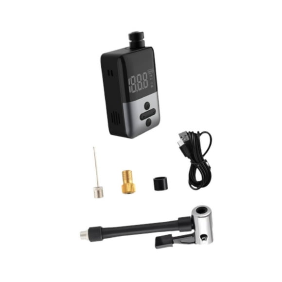 Mini bomba de para neumáticos de bicicleta con boquilla y cámara, precisa, potente, pantalla digital, compacta y con indicador digital para