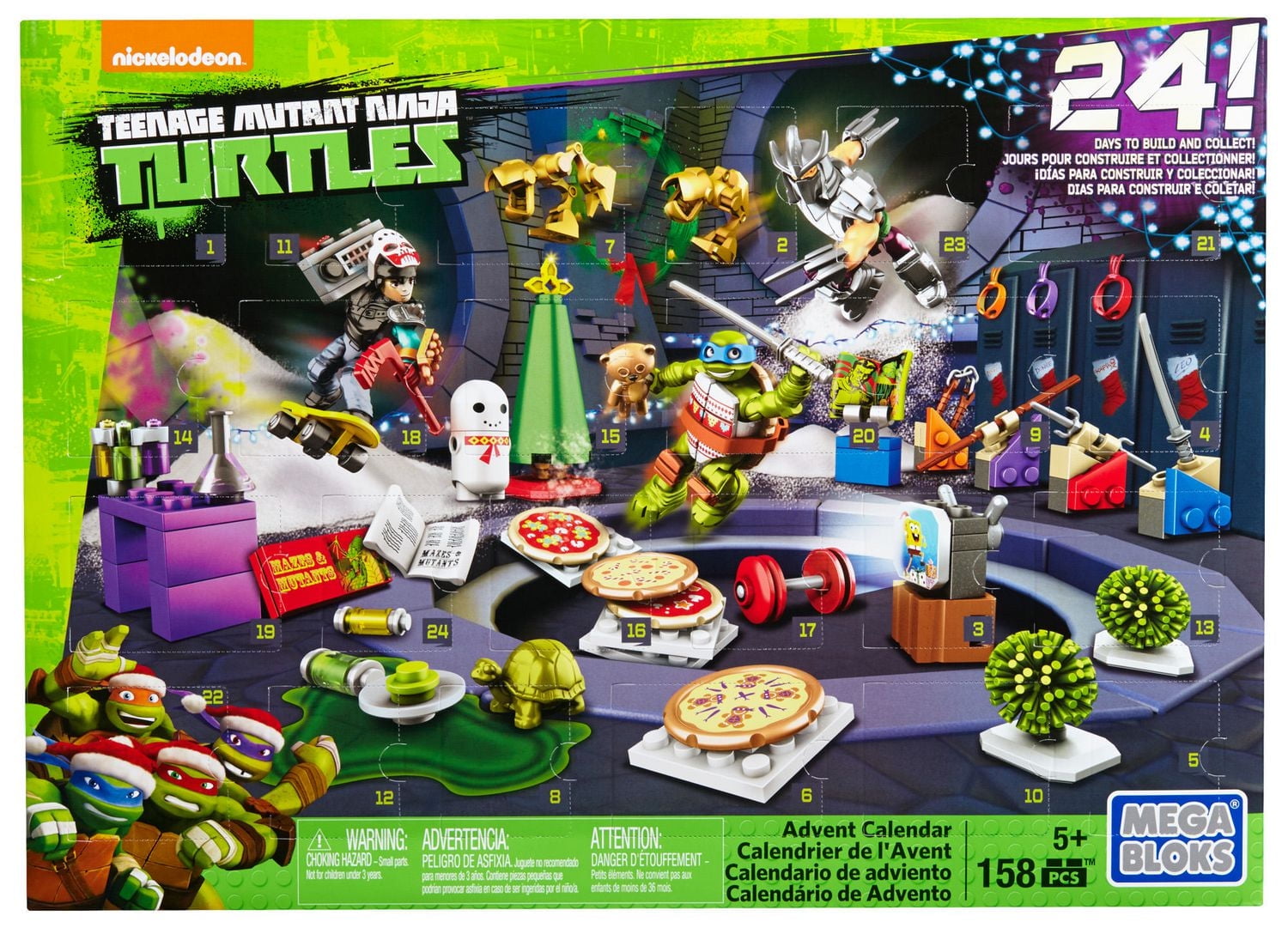 Coffret de construction Calendrier de l’Avent Les Tortues ninja de Mega Bloks