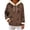 Coffee-Inverlee Sweatshirt, variant on Women's All Over White Star Print Faux Fur Trim Hood Pullover Hoodie Drawstring Kangaroo Pocket Long Sleeve Loose Street Sweatshirt Coffee S