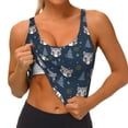 thumbnail image 3 of Balery Cute Christmas Tree Raccoon Sujetadores deportivos con espalda cruzada para mujer, acolchados, sin costuras, de alto impacto, ideales para yoga, gimnasio, entrenamiento y fitness.-X-Large, 3 of 8