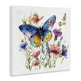 thumbnail image 3 of Stupell Industries Modern Blue Toned Butterfly Garden Canvas Art, 17 x 17, by LSR Design Studio, 3 of 8