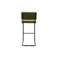 thumbnail image 3 of Inmod Mid-Century Modern Amelia Velvet Bar/Counter Stool, Set of 2, 30 in. / Olive, 3 of 5