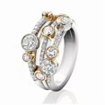 thumbnail image 2 of 2Ct Round Cut Lab-Created Diamond Women's For Gift Wedding Band Ring 14K Two-Tone Gold Plated Silver, 2 of 2