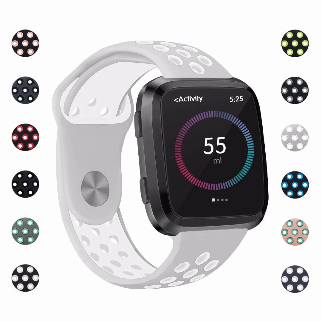 POY For Fitbit Versa Bands, Adjustable Breathable Replacement Sport Bands with Air Holes for