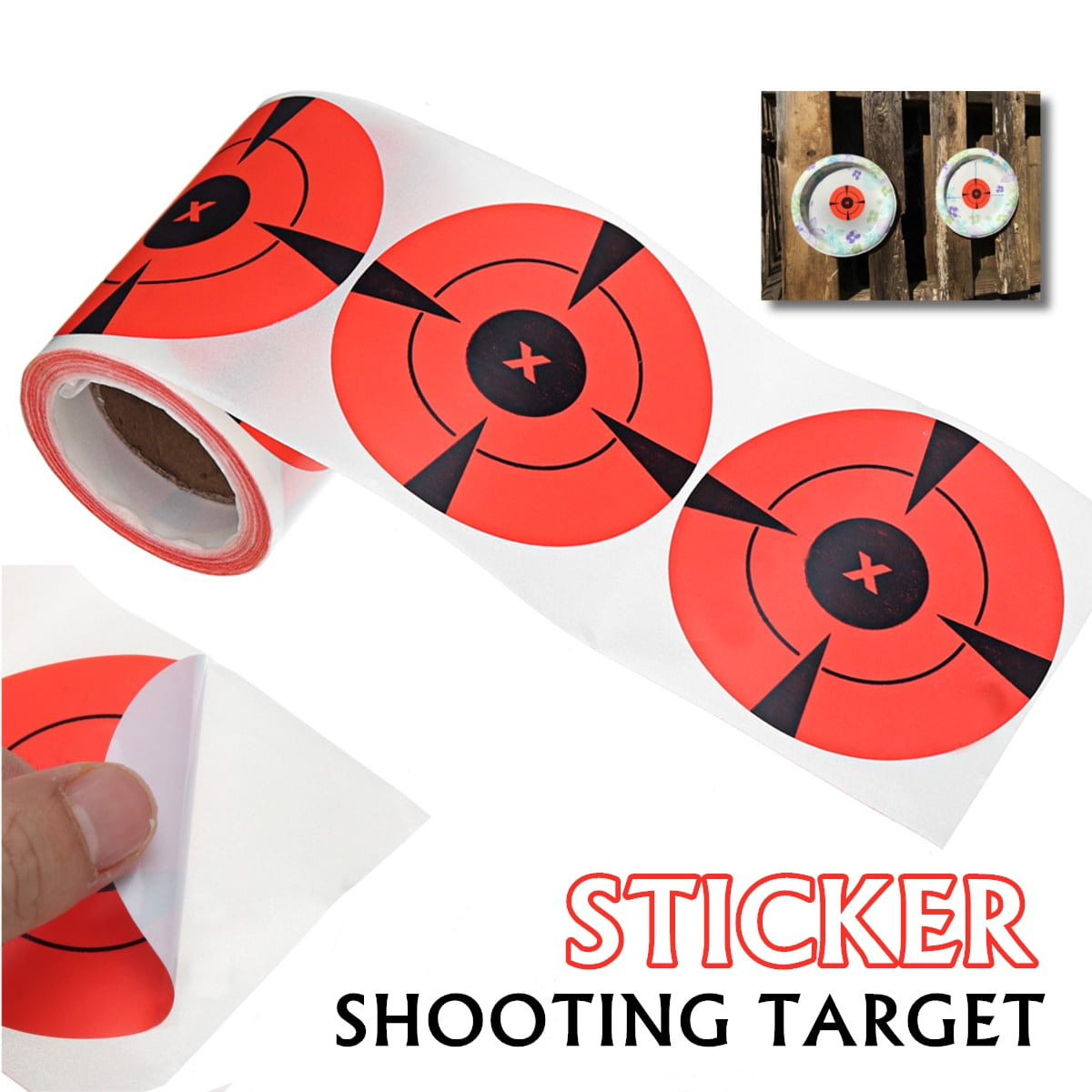 Target Pasters,Target Stickers,3'' Round Adhesive Shooting Targets Red
