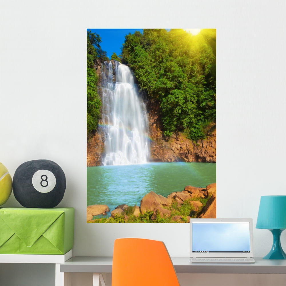 Waterfall Wall Mural by Wallmonkeys Peel and Stick Graphic (36 in H x ...